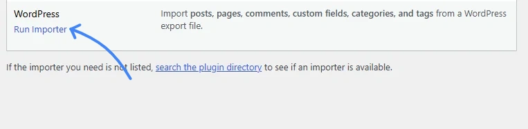 Importing content into WordPress from Squarespace